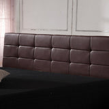 PU Leather King Bed Deluxe Headboard Bedhead - Brown V63-768285