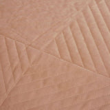 J.Elliot Home Merida Clay Pink Velvet Quilted Coverlet Set Queen/King V442-IDC-COVERLET-MERIDA-CLAYPINK-QS
