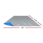 Aquabuddy Pool Cover 11x6.2m 400 Micron Swimming Pool Solar Blanket Blue Silver PC-110X62-M-DX-BL