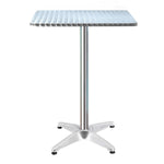 Gardeon Outdoor Bar Table Adjustable Aluminium Square 70/110cm FF-TABLE-AL60-SQ-70110