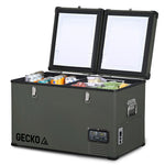 GECKO 75L Dual Zone Portable Fridge / Freezer, SECOP Compressor, for Camping, Car, Caravan V219-CMPFRGGKD7MA