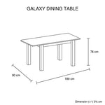 Dining Table White Top High Glossy Wooden Base V43-DT-GLXY-WA