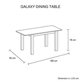 Dining Table White Top High Glossy Wooden Base V43-DT-GLXY-WA