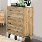 Tallboy with 4 Storage Drawers in Wooden Light Brown Colour V43-TBY-WDL