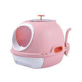 YES4PETS Hooded Cat Toilet Litter Box Tray House With Drawer & Scoop Pink V278-AT1002-3-WINDOWTRAY-PINK