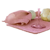 Set of 6 Damask Embossed Polyester Cotton Napkins Blossom Pink 40 x 40cm V442-GNA-MISC-DAMASKSETOF6NPKINS-BLOSSOM-SQ