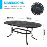 Fiji oval dining table V231-CAT-046 BLACK