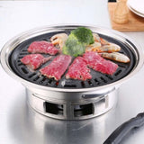 SOGA BBQ Grill Stainless Steel Portable Smokeless Charcoal Grill Home Outdoor Camping KOREANCHARCOALBBQROUND