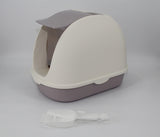 YES4PETS Portable Hooded Cat Toilet Litter Box Tray House with Handle and Scoop White V278-MSP-0007-WHITE