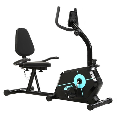 Everfit Exercise Bike Magnetic Recumbent Indoor Cycling Home Gym Cardio 120kg EB-F-RB-02-BK