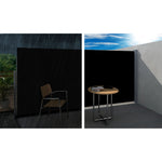 Instahut Side Awning Sun Shade Outdoor Retractable Privacy Screen 2X3M Black AWN-B-SIDE-FC-200-BLACK