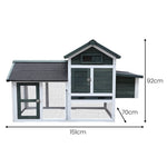 Furtastic Large Chicken Coop & Rabbit Hutch With Ramp - Green WCC-JOY-007-LHR