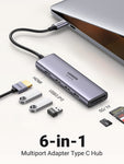 UGREEN 60383 Premium 6-in-1 USB-C Hub V28-ACBUGN60383