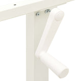 Manual Height Adjustable Standing Desk Frame Hand Crank White 43_321718