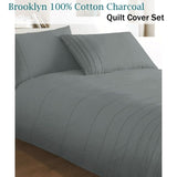 Brooklyn Charcoal Quilt Cover Set King V442-ABR-QUILTCS-BROOKLYN-CHARCOAL-KI