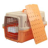 YES4PETS Small Dog Cat Crate Pet Airline Carrier Cage With Bowl and Tray-Orange V278-AA1-ORANGE-BOWL-TRAY