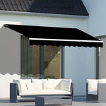 Outdoor Folding Arm Awning Retractable Sunshade Canopy Black 4.0m x 3.0m V63-842801