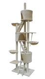 YES4PETS 244 cm XL Multi Level Cat Scratching Post Tree Scratcher Pole- Beige V278-CT244-BEIGE