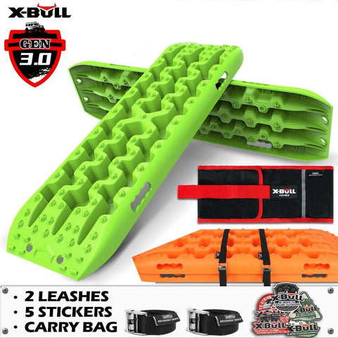 X-BULL Recovery tracks kit Boards Sand Mud Trucks 6pcs strap mounting 4x4 Sand Snow Car green GEN3.0 V211-AU-RT017
