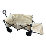 KILIROO Folding Wagon Trolley Cart with Wide Wheels and Rear Tail Gate KR-CPC-102-RJ V227-5227715019060