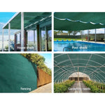 Instahut 30% Shade Cloth 3.66x30m Shadecloth Wide Heavy Duty Green SH-CL-366X300-80-R-GR