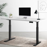 Artiss Standing Desk Motorised Dual Motor White 140CM HASD-268-BKDF-WHDB-140