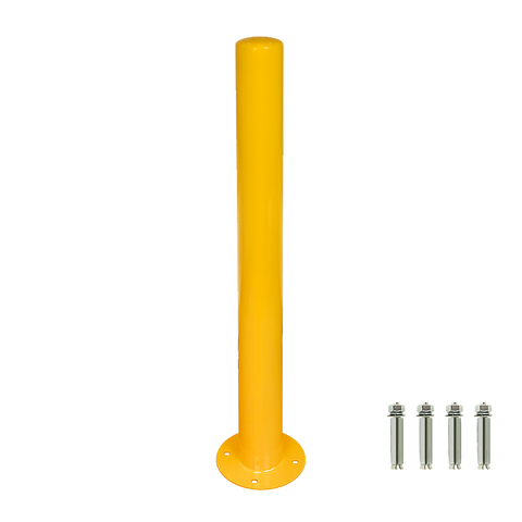 Yellow Heavy Duty Steel Bollard Post V63-817943