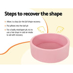 Keezi Kids Ball Pit 90x30cm Ocean Foam Play Pool Barrier Toys Children Pink BPOOL-A-7033-PK