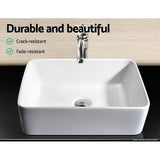 Ceramic Bathroom Basin Vanity Sink Square Above Counter Top Mount Bowl V63-841001