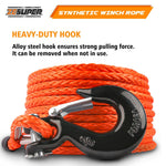 ZESUPER Winch Rope 9.5MM X 30M Dyneema SK75 Hook Synthetic Car Tow Recovery Cable Hook V211-AUEB-WR006