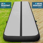 Powertrain 3m x 1m Air Track Inflatable Gymnastics Mat - Grey Black IFM-0301-GYBK