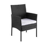 Ville 4-Seater PE Wicker Outdoor Lounge Sofa Set V264-OTF-521S-BLK-UK