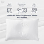 Puredown Goose Down and Feather Pillow Inserts for Sleeping, 100% Cotton Fabric Cover Bed Pillows, V541-PD-DP15021-Q