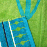 Rans Premium Cotton Jacquard Beach Towel Surfing V442-RAN-TOWEL-JACQUARDSURFING-GREEN-RE