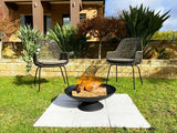 Black Lassen Cast Iron Fire Pit V231-CHIM-F9-78