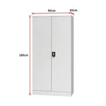 Two-Door Shelf Office Gym Filing Storage Locker Cabinet Safe V63-759835