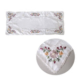 Victoriana White Applique Embroidered Table Runner 40 x 90 cm V442-ABR-TABLER-VICTORIANA-WHITE-RE