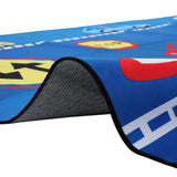 Artiss Floor Rugs 120x160cm Washable Area Mat Large Carpet Soft Short Pile Kids FLR-KID01-120X160-BU