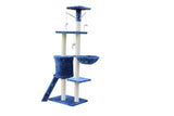 YES4PETS 138cm Cat Scratching Post Tree Post House Tower with Ladder-Blue V278-CT138-BLUE