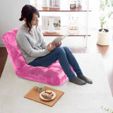 SOGA Floor Recliner Folding Lounge Sofa Futon Couch Folding Chair Cushion Light Pink LOUNGECHAIRLIGHTPINK