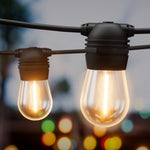 17m Solar Festoon Lights Outdoor LED String Light Christmas Party Decor 2pcs LIGHT-B-SOLAR-S14-15-WWX2