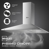 MIRAKLASS Pyramid Rangehood 90cm MK-RH-0690S-TD V227-6160262000161