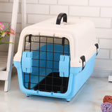 YES4PETS Portable Plastic Dog Cat Pet Pets Carrier Travel Cage With Tray-Blue V278-BP275-CARRIER-L-BLUE