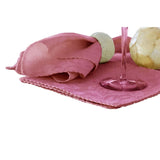 Set of 6 Damask Embossed Polyester Cotton Napkins Mauveglow 40 x 40cm V442-GNA-MISC-DAMASKSETOF6NPKINS-MAUVEGLOW-SQ