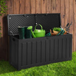 Gardeon Outdoor Storage Box 240L Container Lockable Garden Bench Tool Shed Black OSB-S240-ABK