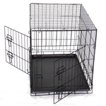 YES4PETS 48' Collapsible Metal Dog Puppy Crate Cat Cage With Divider V278-CR48WDIVIDER