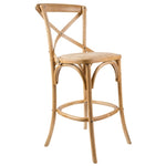 Aster Crossback Bar Stools Dining Chair Solid Birch Timber Rattan Seat - Oak V315-VOD-CAFE-11