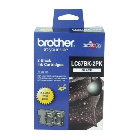 BROTHER LC67 Black Twin Pack V177-D-B67BT