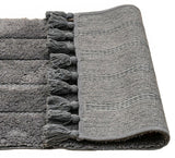 Cotton Fringe Tufted Non-Slip Bathmat Charcoal Grey V262-CI-STK-003P