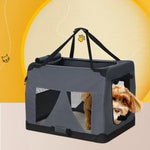 i.Pet Pet Carrier Soft Crate Dog Cat Travel 60x42CM Portable Foldable Car M PET-CARRIER-M-GR